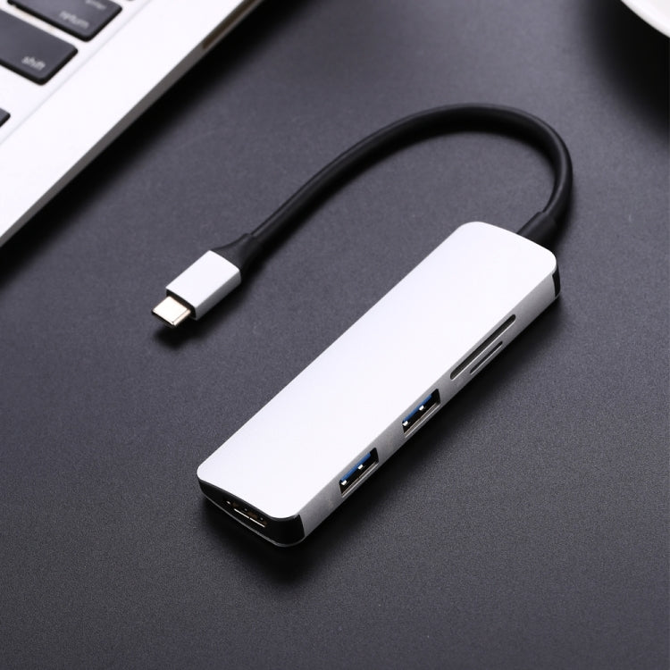 5-in-1 USB-C Hub with 4K HDMI and USB 3.0 Ports (Gray)