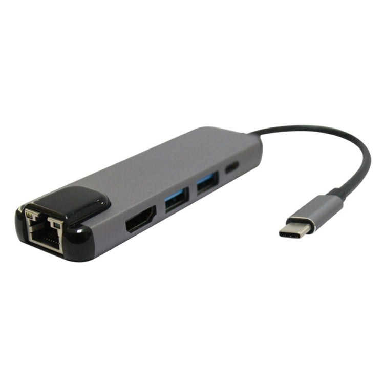 Versatile USB3.1 Hub with HDMI, Gigabit Ethernet, USB3.0, and PD Adapter for Macbook Pro