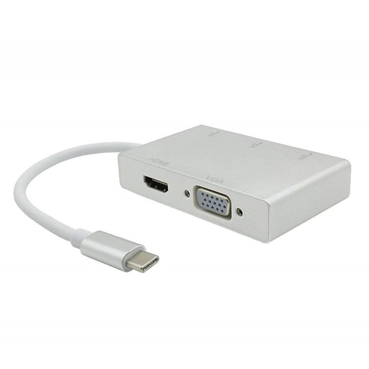5-in-1 USB C to HDMI VGA USB Hub Adapter for MacBook, ChromeBook, Huawei MateBook