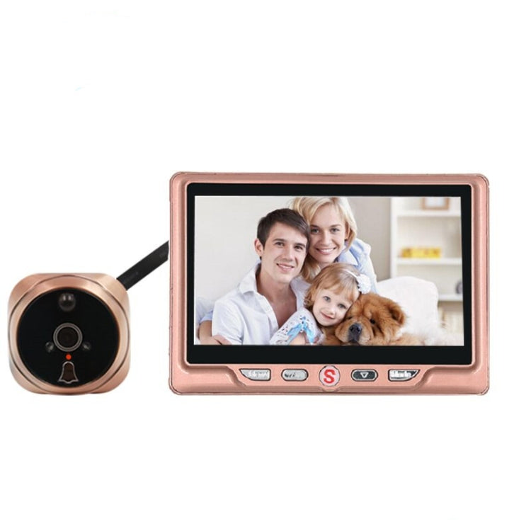 Smart Digital Door Camera with Motion Detection and Video Recording (Rose Gold)