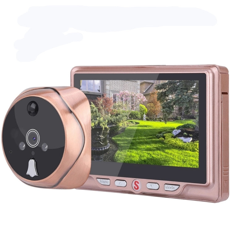 Digital Peephole Door Camera with 4.3 Inch LCD Display and Motion Detection (Silver)
