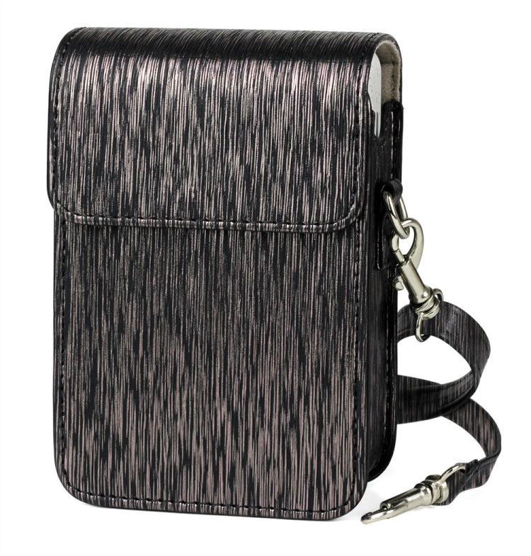 Richwell Brushed PU Leather Camera Case for Fujifilm Instax Mini Liplay (Black)