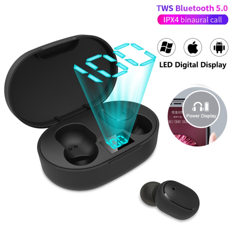 E6S Wireless LED Display Earbuds with Bluetooth V5.0
