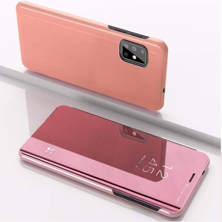 Rose Gold Mirror Flip Leather Case for Galaxy A31