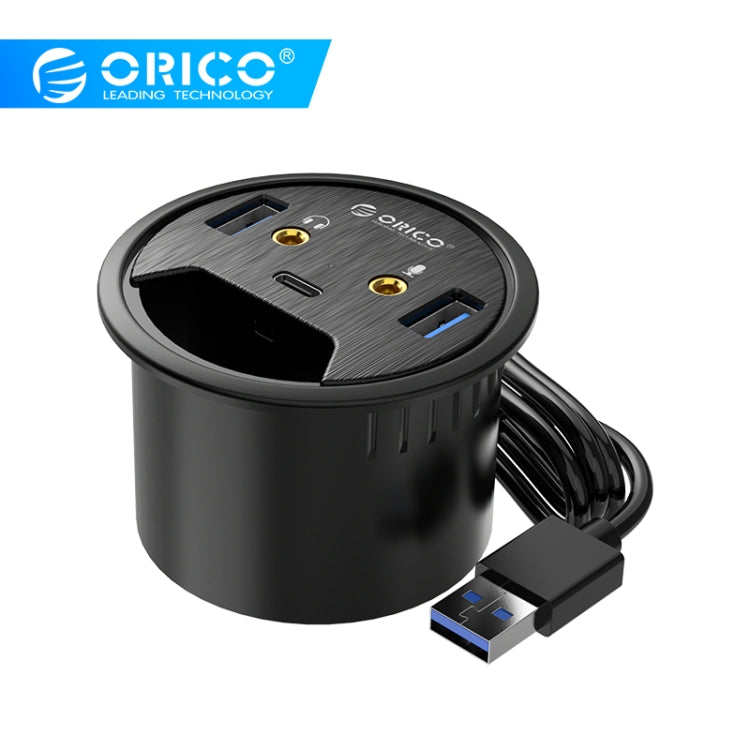ORICO DESK-2U1C: Desktop Power Grommet with Multi-Function HUB