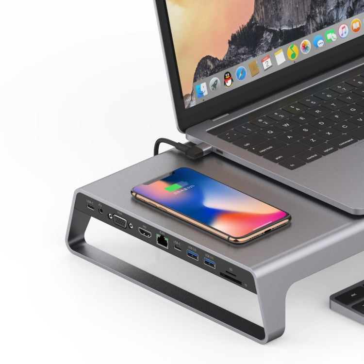 11-in-1 Type-C Multi-Function Adapter with HDMI, VGA, RJ45, and USB 3.0 x 2