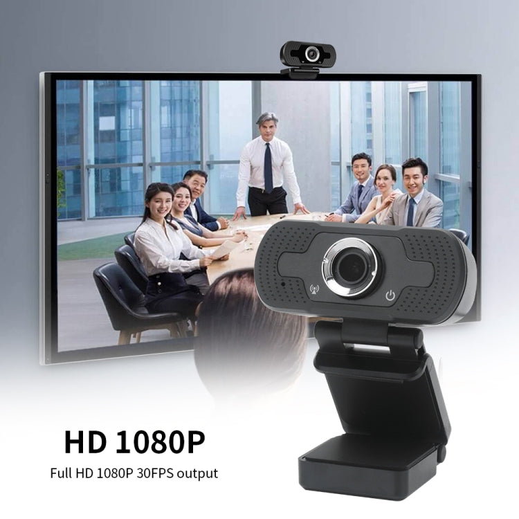 Full HD 1080P Webcam with Noise-Cancelling Microphone for Clear Video Calls and Streaming
