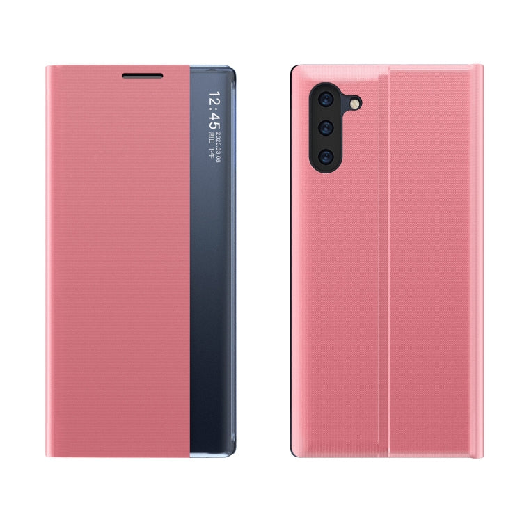 Magnetic Pink Flip Case for Galaxy Note 10 Plus with Side Display and PC Holder