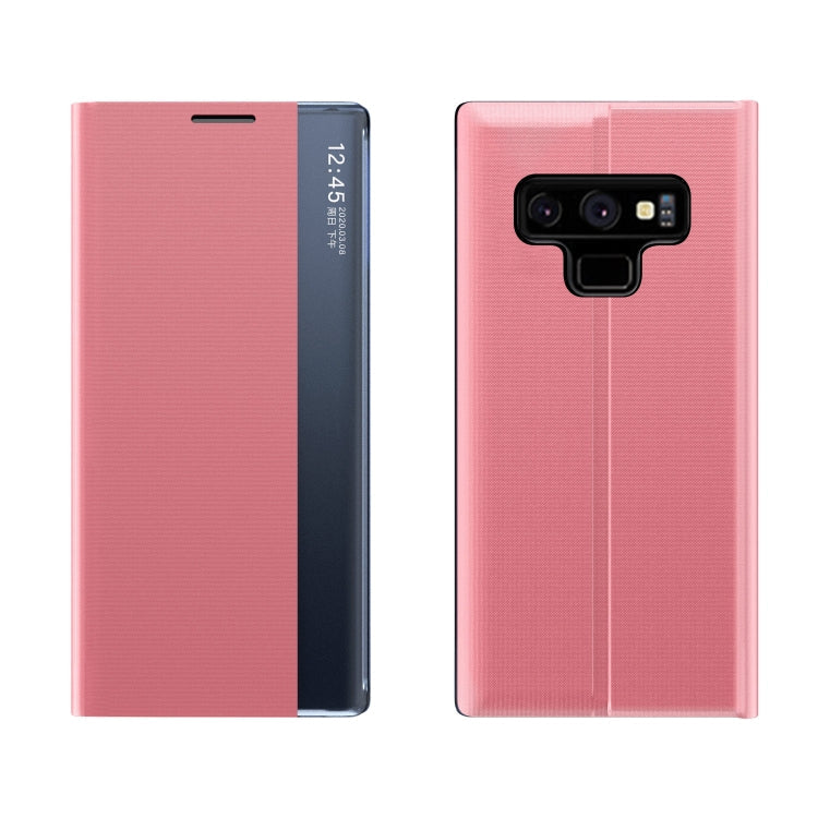 Stylish Magnetic Flip Case with Holder for Galaxy Note 9 (Pink)