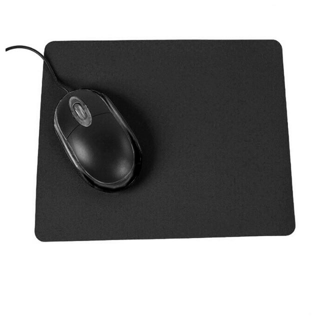 10 Pieces of Optical Solid Color Office Computer Anti-Slip Wrist Rests Mouse Pad (Black)