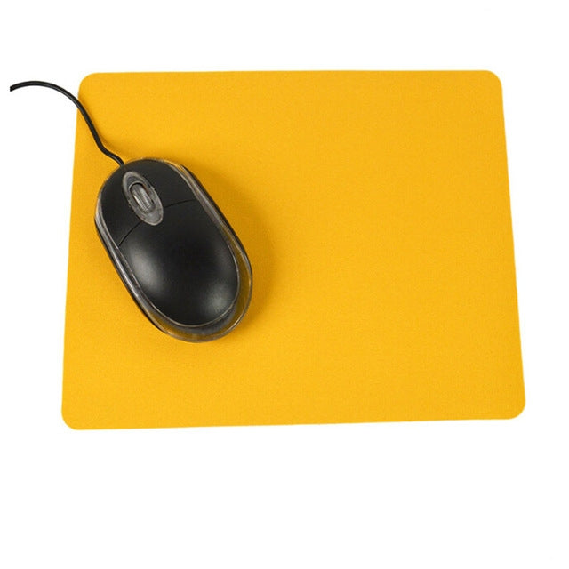 10 PCS Optical Solid Color Office Computer Anti-Slip Wrist Rests Mouse Pad (Yellow)