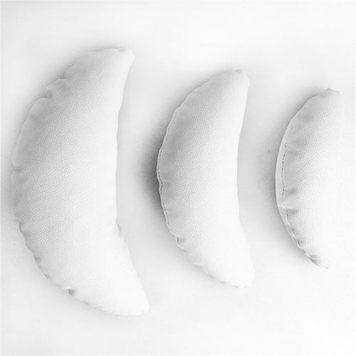 3-Piece Set of Newborn Photography Crescent Pillows (White)