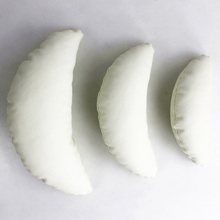 3-Piece Set of Newborn Photography Crescent Pillows (White)