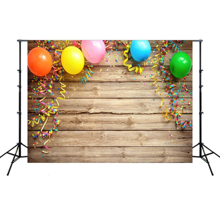 Cartoon Balloon Wooden Board Photography Background for Children's Birthday Party