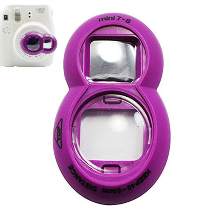 2-Piece Selfie Mirror Set for Polaroid Mini7s/Mini8 (Purple)