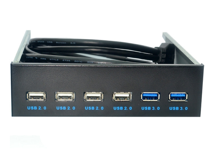 6 Ports 5.25 Inch Front Panel with USB 3.0 and USB 2.0 Ports