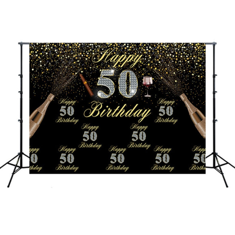 50th Birthday Party Venue Photography Background Cloth - 2.1m x 1.5m