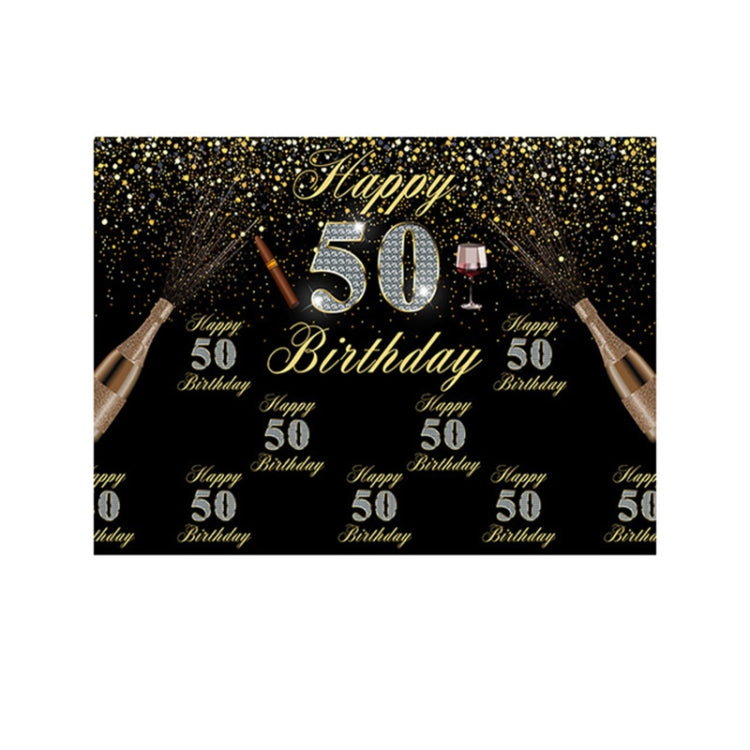 50th Birthday Party Venue Photography Background Cloth - 2.1m x 1.5m