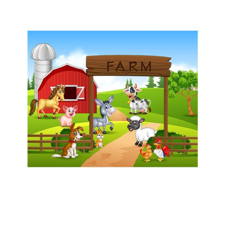 Animal Farm Children's Birthday Photography Background Cloth - 2.1m x 1.5m