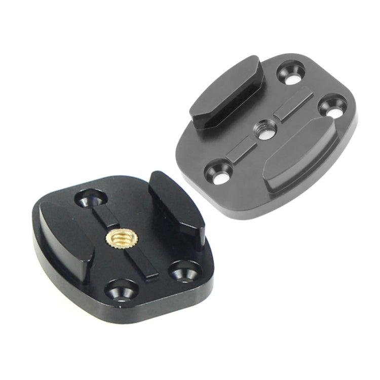 Aluminum Quick Release Tripod Mount Base for Sports Cameras - Black Embedded Nut