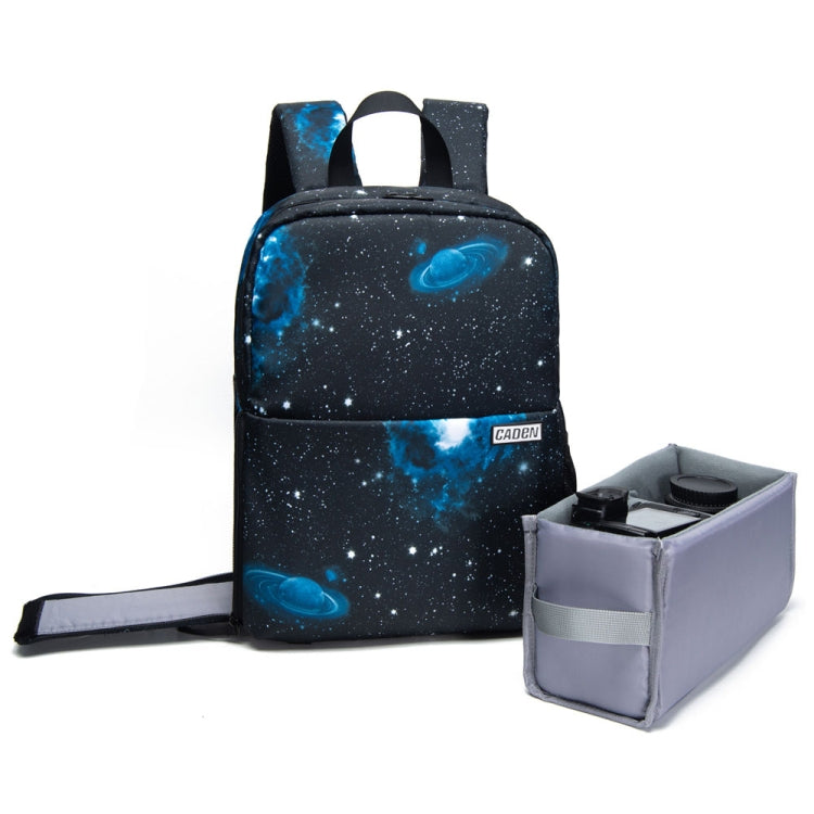 CADeN L4 Double-layer Casual Computer Backpack Multi-function Digital Camera Bag (Star Blue)