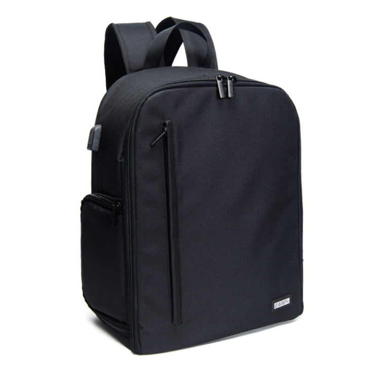 Shoulder Digital Camera Backpack with Adjustable Storage Compartments (Black - Large)