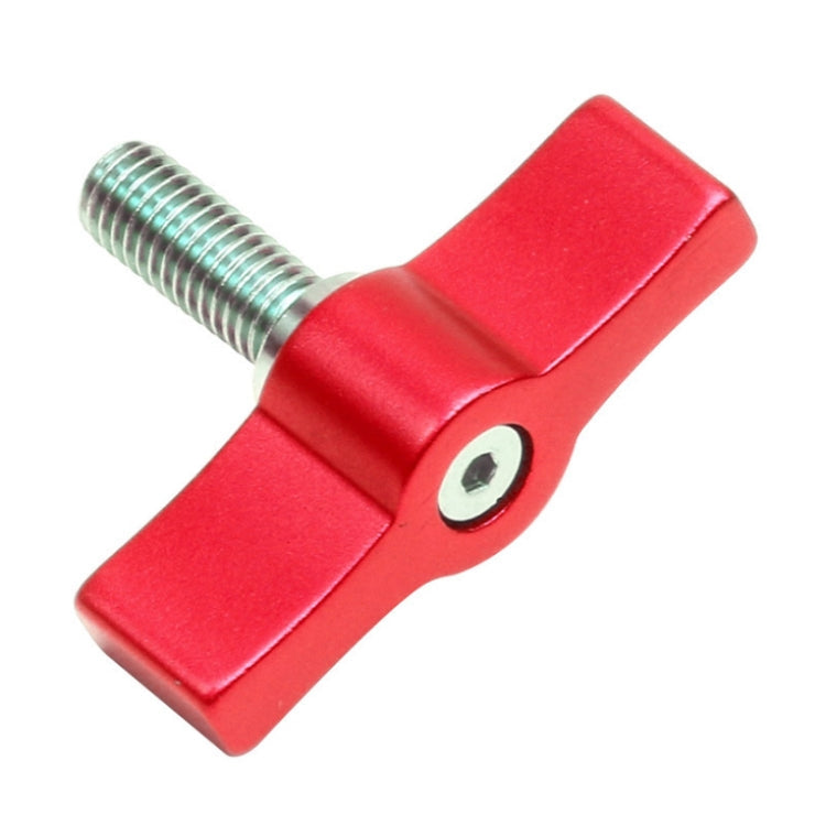 10PCS T-shaped Screw Multi-directional Adjustment Hand Screw Aluminum Alloy Handle Screw M5 (Red)