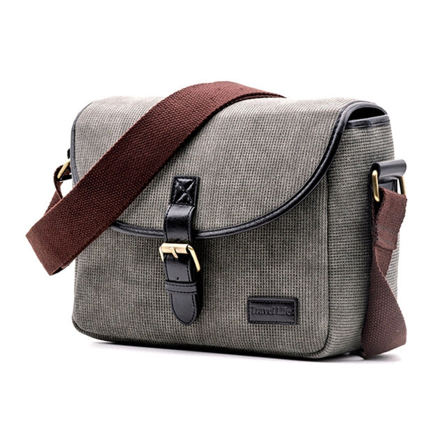 Retro Style Canvas Camera Bag for Canon DSLR Cameras