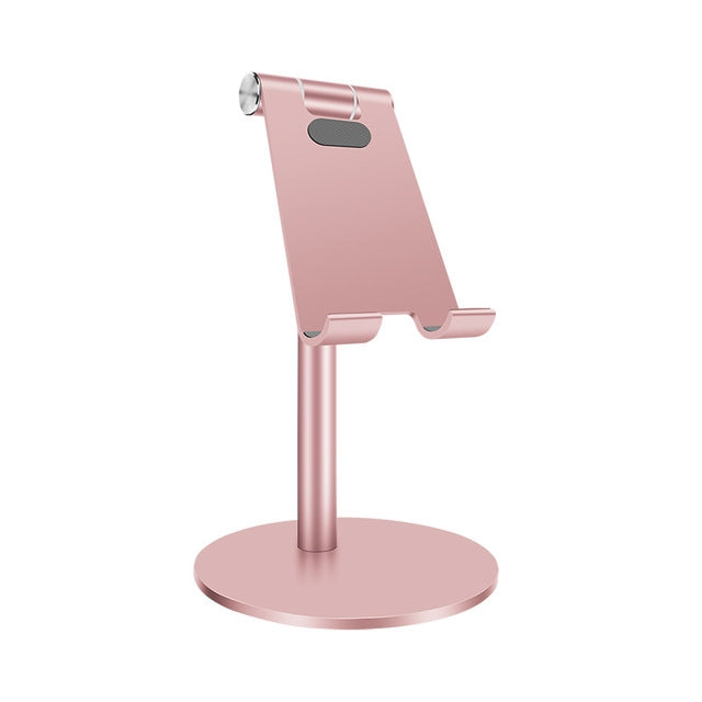 Adjustable Rose Gold Aluminum Alloy Cell Phone Tablet Holder Stand