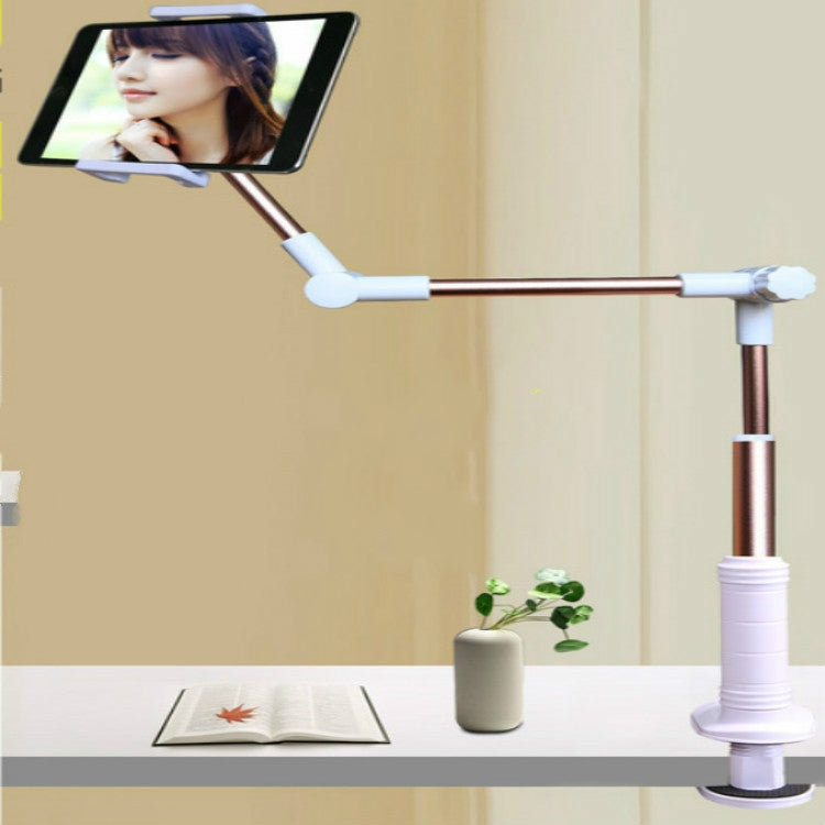 Lazy Mount Folding Long Arm Phone Stand Holder - Rose Gold
