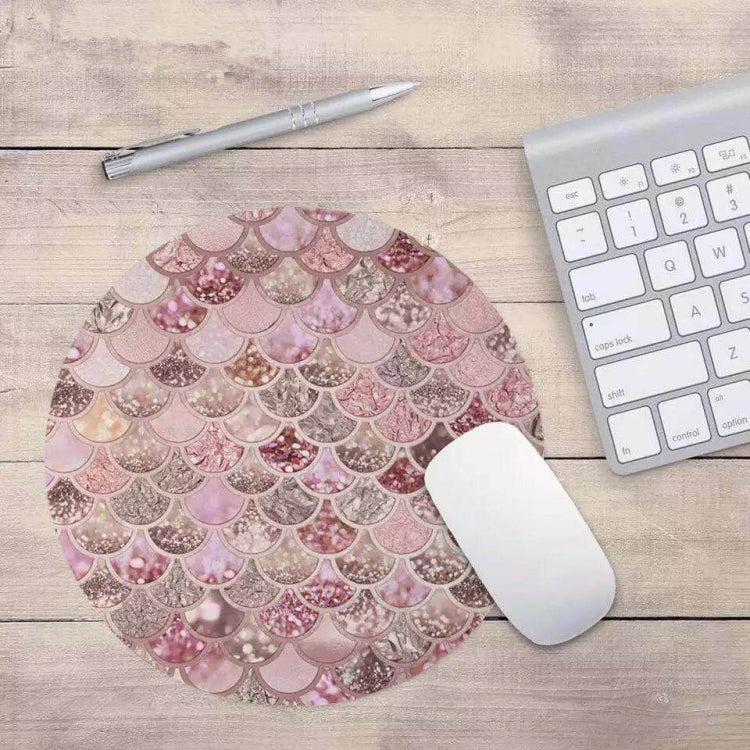 Watercolor Mermaid Scale Non-slip Mouse Pad