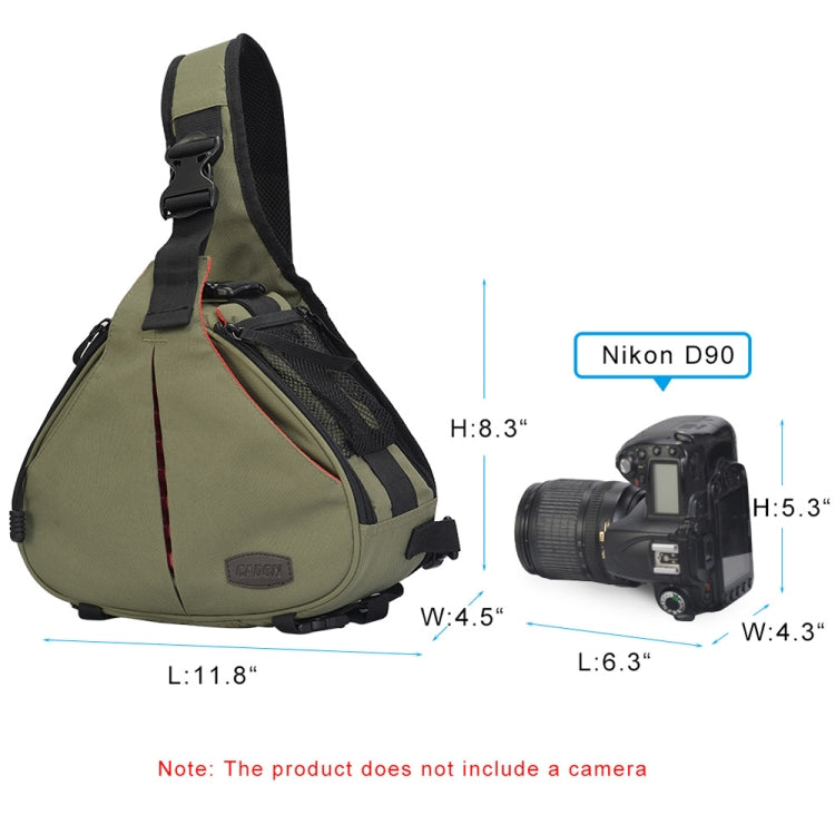 CADeN K1 DSLR Camera Shoulder Bag with Rain Cover - Army Green