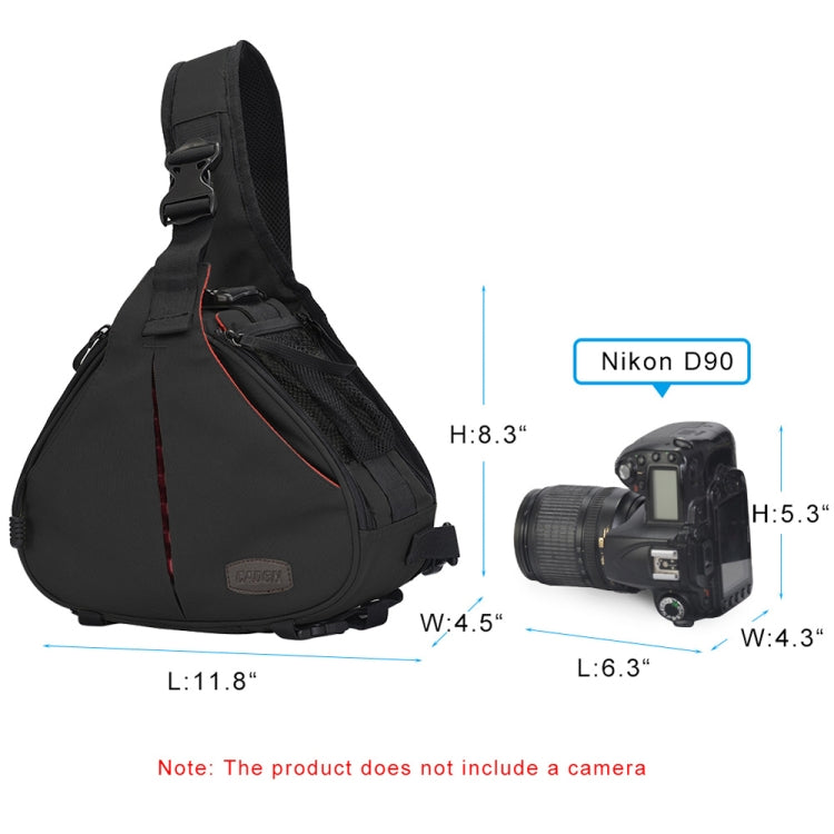 CADeN K1 DSLR Camera Shoulder Bag with Rain Cover, Black