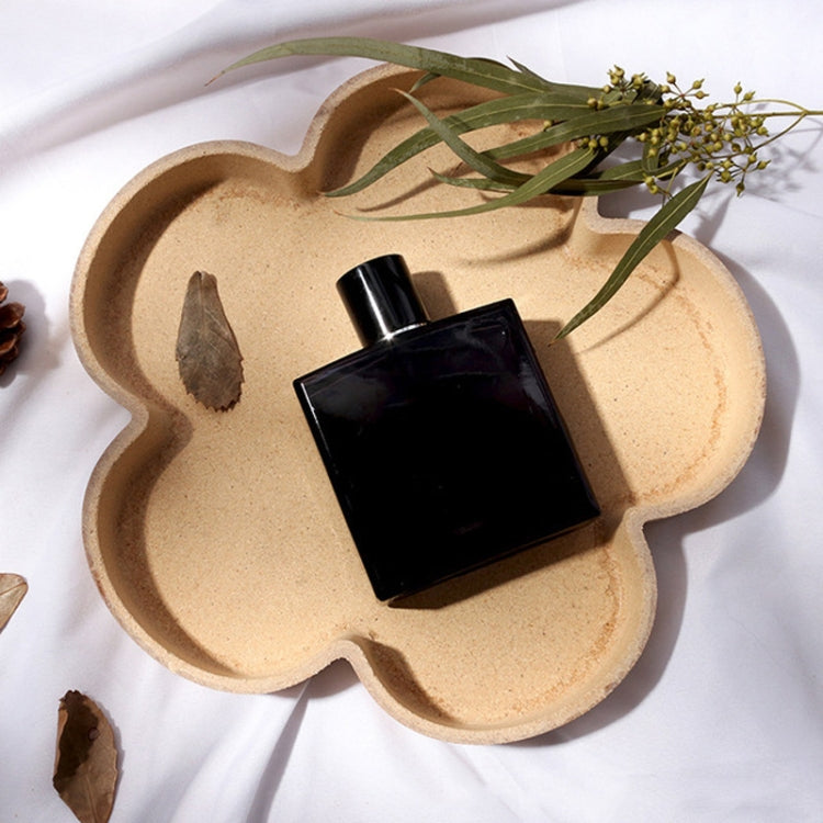 Retro Wooden Flower-Shaped Jewelry Tray for Home Decor