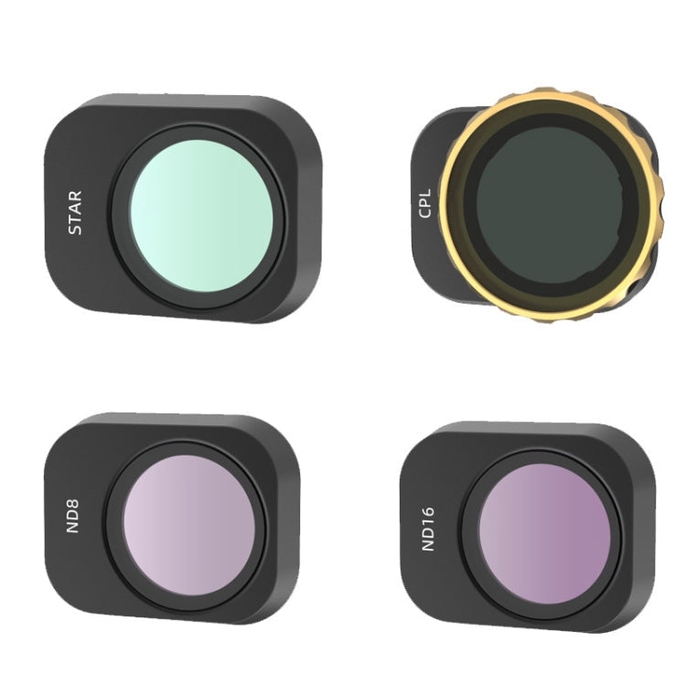 JSR Mini 3 Pro Camera Filters Set: 4-In-1 Star+CPL+ND8+ND16