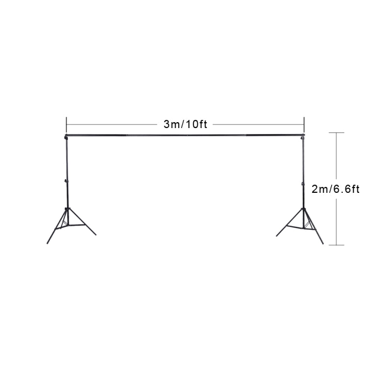 Versatile Photo Studio Background Support Backdrop Crossbar Kit - 200 * 300cm