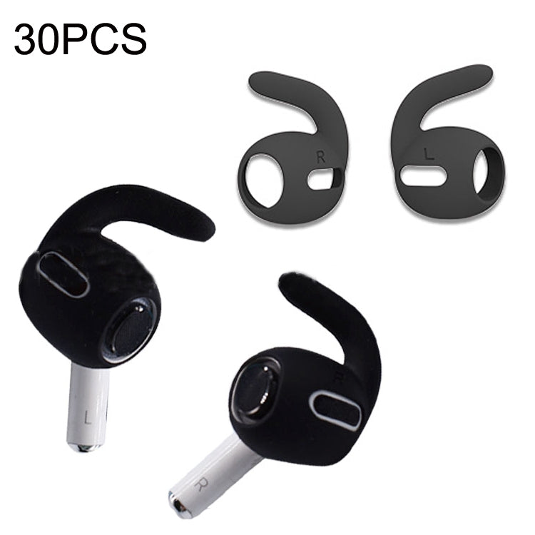 30-Piece Ultra-Thin Ear Caps for Apple Airpods Pro (Black)