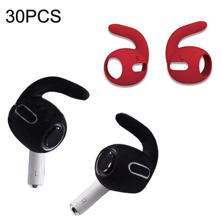 Ultra-thin Red Silicone Ear Caps for Apple Airpods Pro - 30PCS
