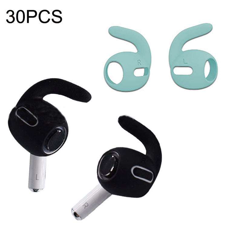 Green Ultra-Thin Silicone Ear Caps for Apple Airpods Pro - 30 Pieces