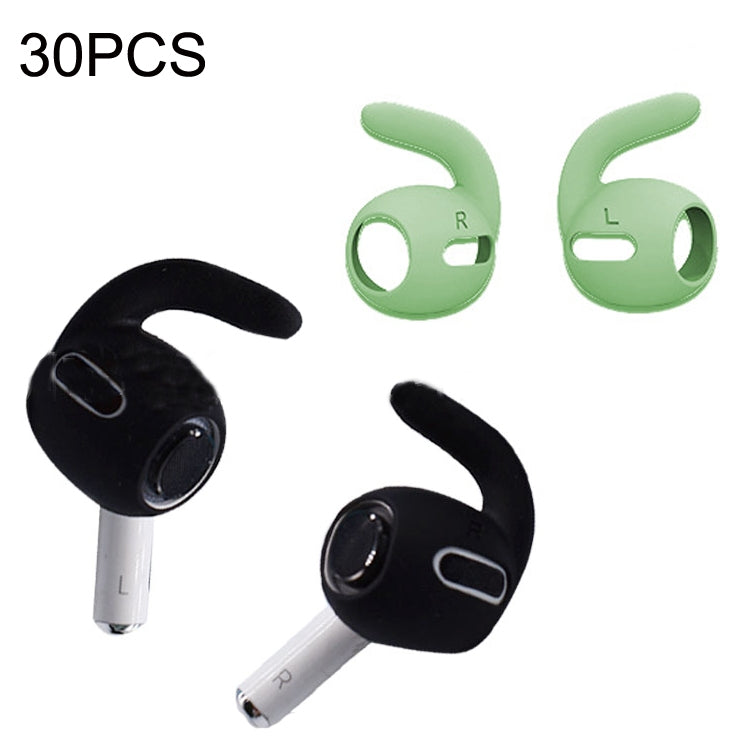 30PCS Ultra-thin Silicone Ear Caps for Apple Airpods Pro (Matcha Green)