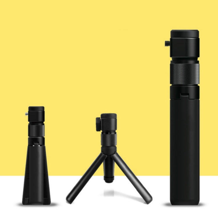 Bullet Time Rotary Handle Panoramic Camera Selfie Extension Rod Tripod Integrated for GoPro, DJI Osmo Action and Other Action Cameras (Black)