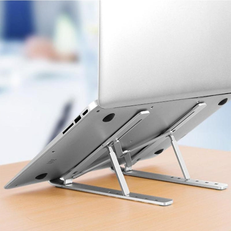 Foldable Aluminum Alloy Laptop Stand for Enhanced Comfort (Silver)