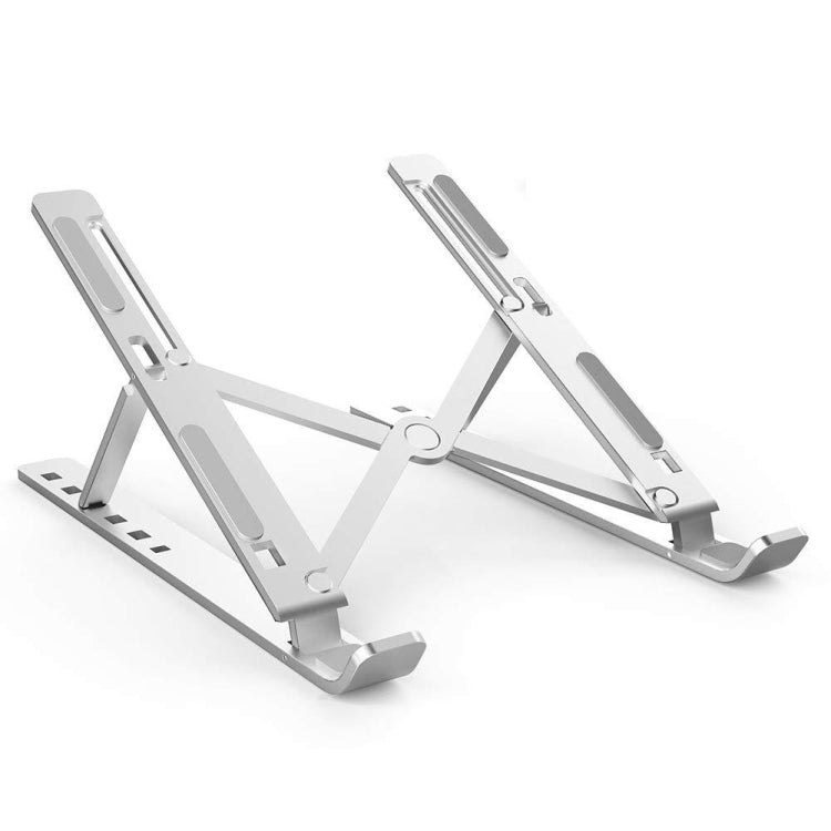 Foldable Aluminum Alloy Laptop Stand for Enhanced Comfort (Silver)