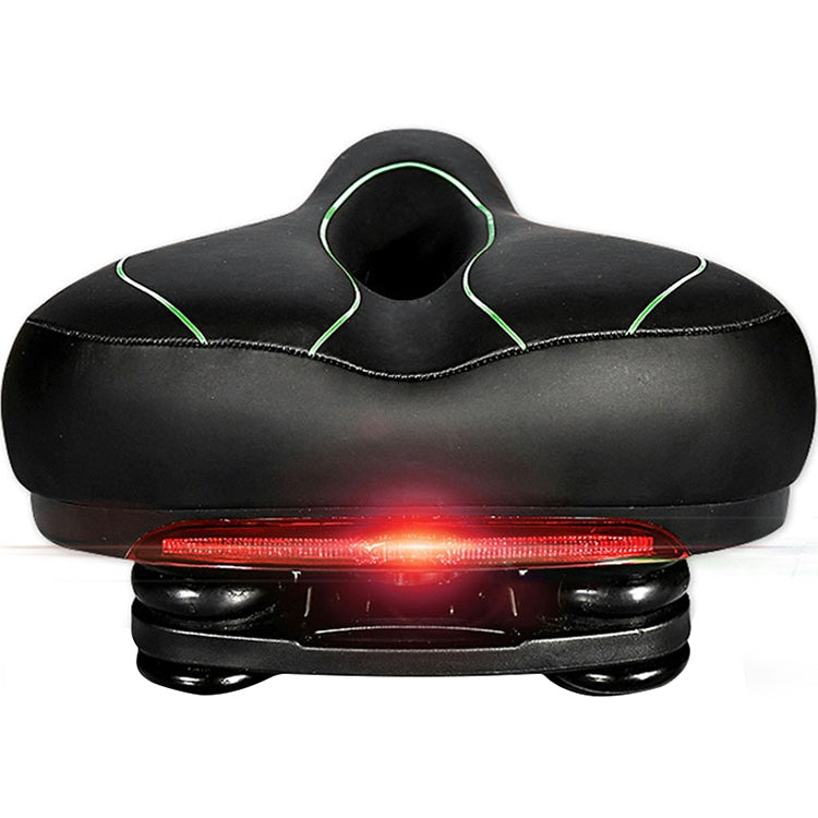 WHEEL UP Mountain Bike Bicycle Saddle Seat with Taillights, Black and Green