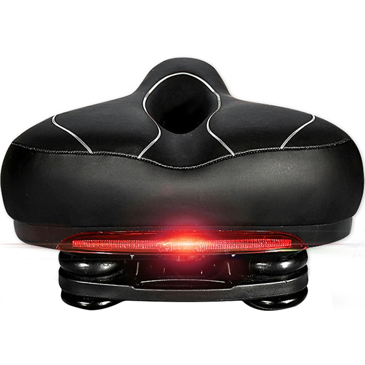 WHEEL UP Mountain Bike Saddle Seat with Taillights (Black And White)