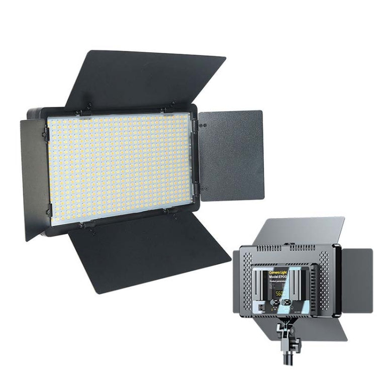 E900 55W Flat Panel Live Broadcast Fill Light with Color Temperature Control and Battery Support