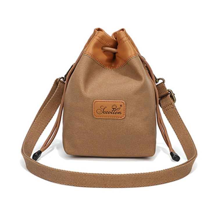 S.C.COTTON Camera Lens Protection Bag - Large Size (Khaki)