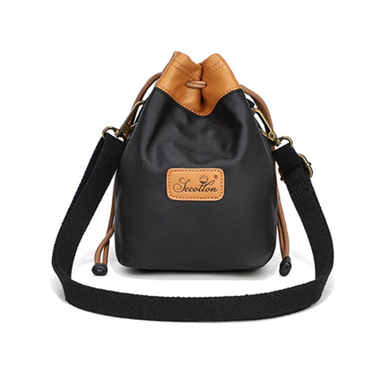 S.C.COTTON Camera Lens Protection Bag - M Size (Black) with Waterproof Storage and Shock-Resistant Material