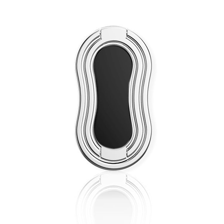 Metal Gourd Style Silver Mobile Phone and Tablet Folding Bracket with Adjustable Height and Angle