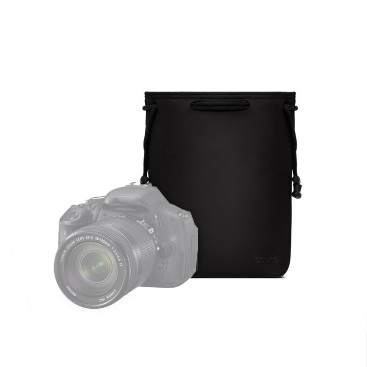 Medium Black Baona Camera Bag Lens Drawstring Pouch